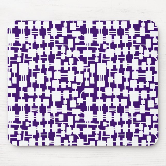 Mousepad Abstrato Network - White on Dark Purple 330066 (Frente)
