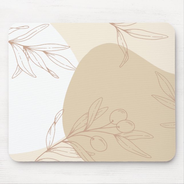 Mousepad Abstrato Neutral Boho Art (Frente)