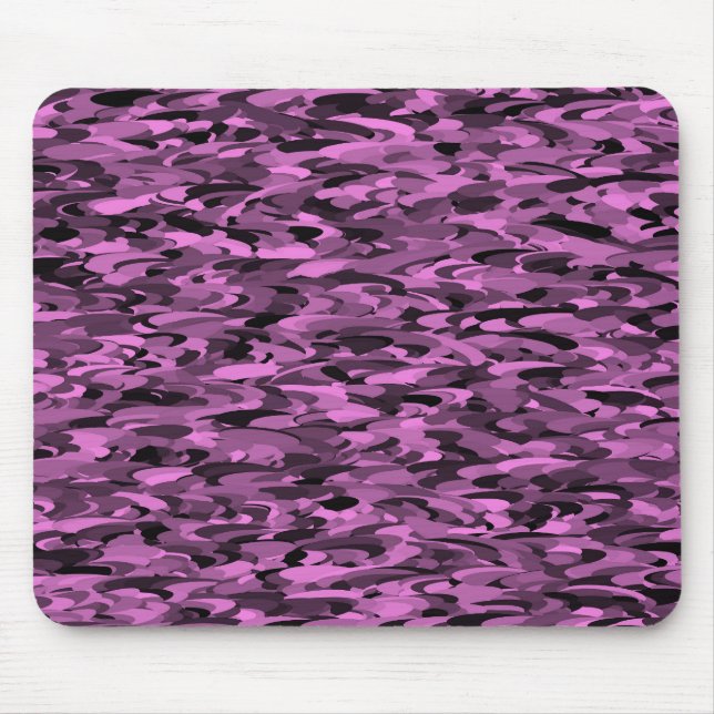 Mousepad Abstrato Padrão preto roxo (Frente)