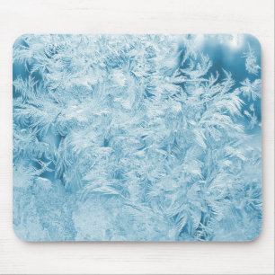 Mousepad Abstrato, penas e flocos de neve
