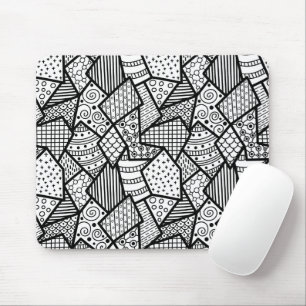 Mousepad Abstrato, preto e branco
