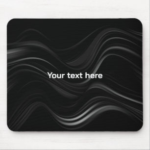 Mousepad Abstrato preto e branco minimalista   Adicionar se