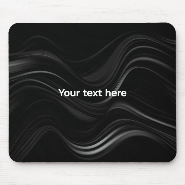 Mousepad Abstrato preto e branco minimalista | Adicionar se (Frente)