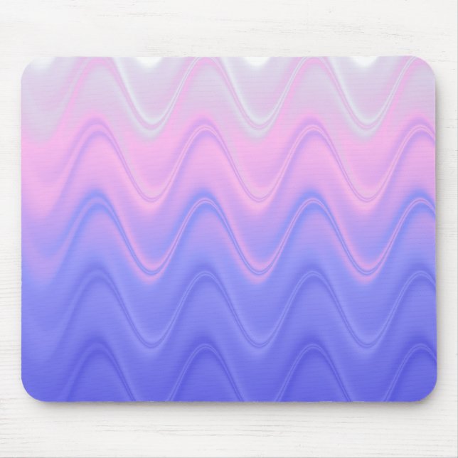 Mousepad Abstrato púrpura, cor-de-rosa ondulada (Frente)