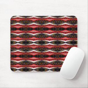 Mousepad Abstrato Red Black Mouse White Pad!