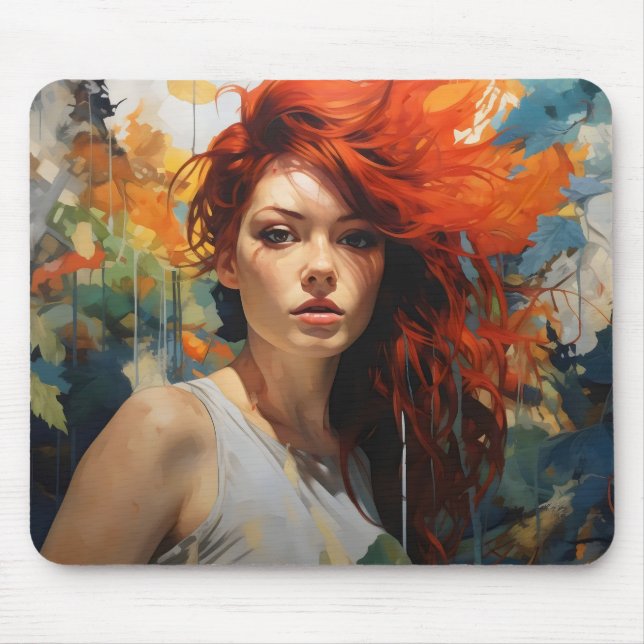 Mousepad Abstrato Redhead Girl (Frente)