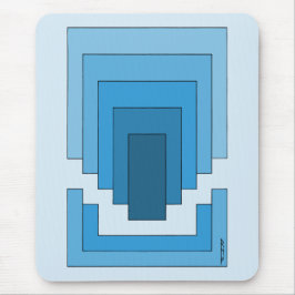 Mousepad Abstrato retangular em azul