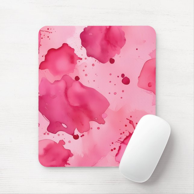 Mousepad Abstrato Rosa sobre Rosa  (Com mouse)