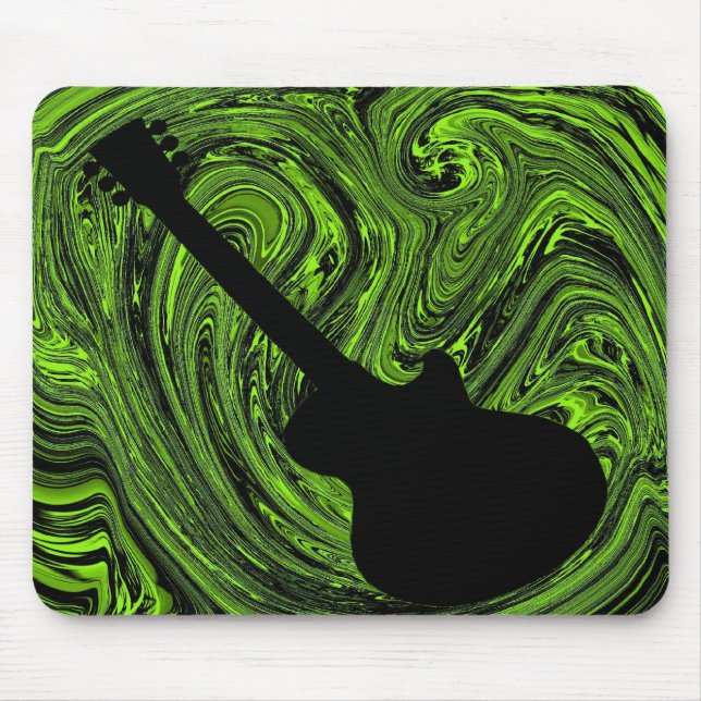 Mousepad Abstrato suga o bloco de violão verde (Frente)