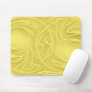 Mousepad Abstrato Trabalho de arte de Curvas Sobre Amarelo