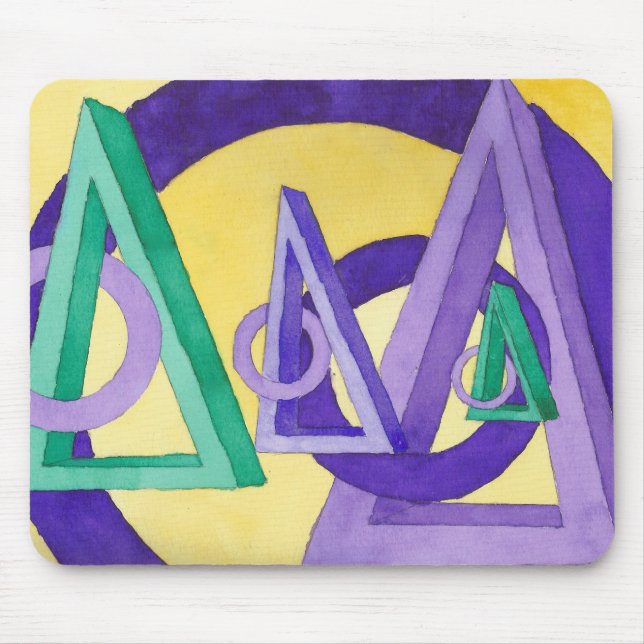 Mousepad Abstrato Triângulos (Frente)