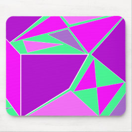 Mousepad Abstrato triângulos roxos e verdes