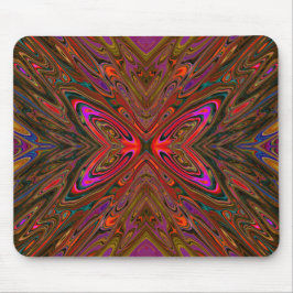 Mousepad Abstrato Trippy Orange e Magenta Butterfly