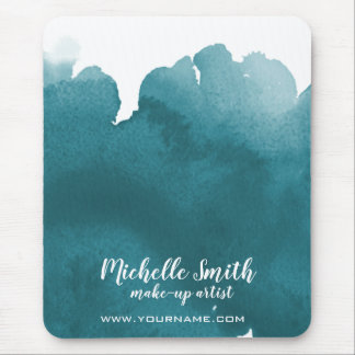 Mousepad Abstrato turquoise watercolor splash