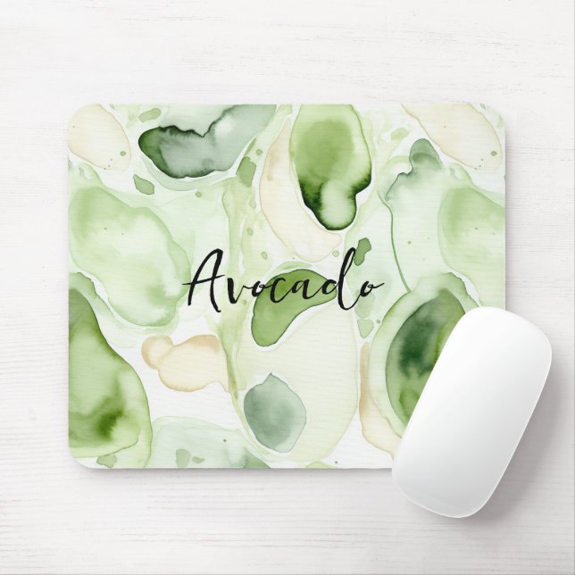Mousepad Abstrato Verde Abacate (Com mouse)