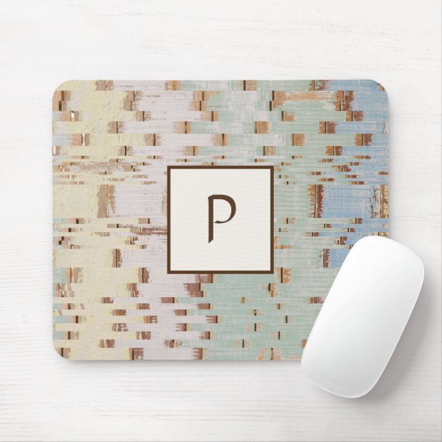 Mousepad Abstrato Verde Azul Moderno (Com mouse)