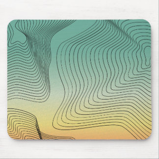 Mousepad Abstrato verde e proteção laranja do mouse