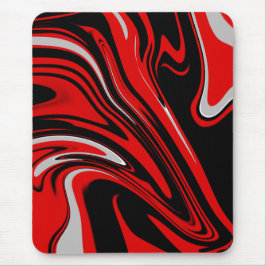 Mousepad Abstrato Vermelho e Preto