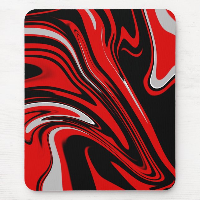 Mousepad Abstrato Vermelho e Preto (Frente)