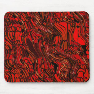 Mousepad Abstrato Vermelho e Preto