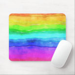 Mousepad Abstrato Watercolor Stripes Pintado Arco-Íris<br><div class="desc">Abstrato Watercolor Stripes Pintado Arco-íris. arco-íris cor-de-água colorida, tipografia glínica, cor-de-rosa púrpura, na moda de nome moderno monograma, alegre diversão artística, expressão verde de verão, abstrato desenhado de amor azul, pintura do espectro de cores de liberdade, pincel de gay, cor-de-mar arco-íris colorida, </div>