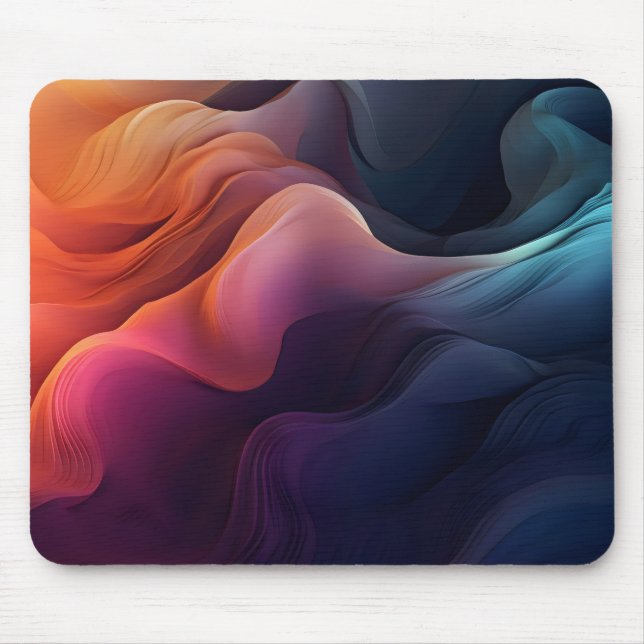 Mousepad Abstrato Wave Colorida (Frente)