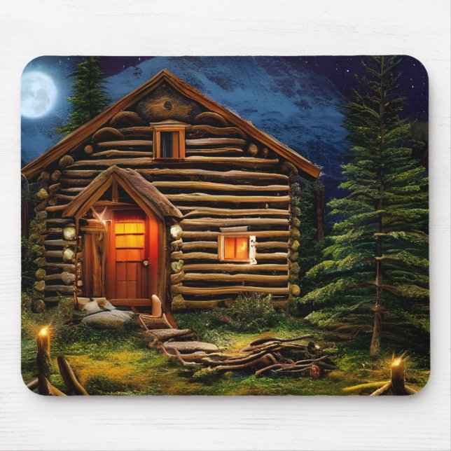 Mousepad Abstrato Wilderness Little Cabine (Frente)