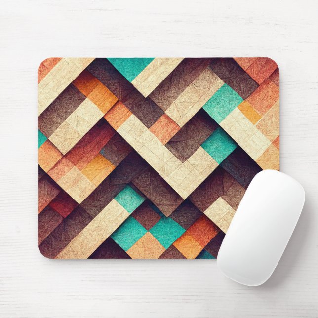 Mousepad Abstrato Wooden Weave (Com mouse)