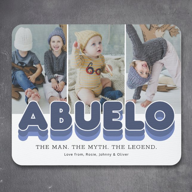 Mousepad Abuelo Man Myth Legend 3 Fotografar Pad do Mouse (Criador carregado)