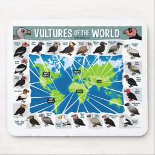 Mousepad Abutres do mapa do mundo