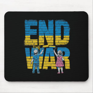 Mousepad Acabar Com a Guerra Grafite Crianças Apoiam Zelens