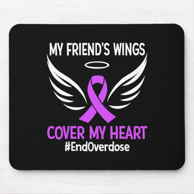 Mousepad Acabar com a sobredosagem do Cobrir das Asas do Me (Frente)