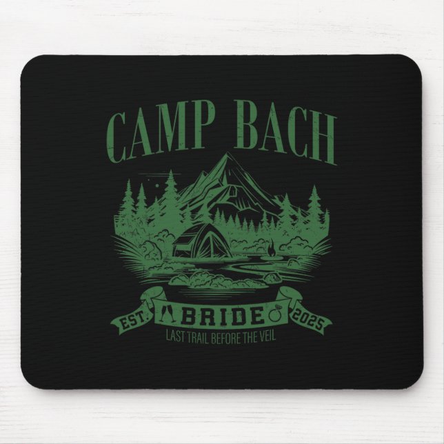 Mousepad Acampamento Bach Noiva Hiking Acampamento Festa de (Frente)
