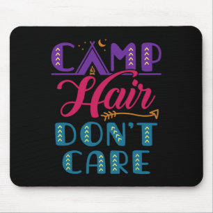 Mousepad Acampamento Cabelo Não Liga Acampamento de Férias