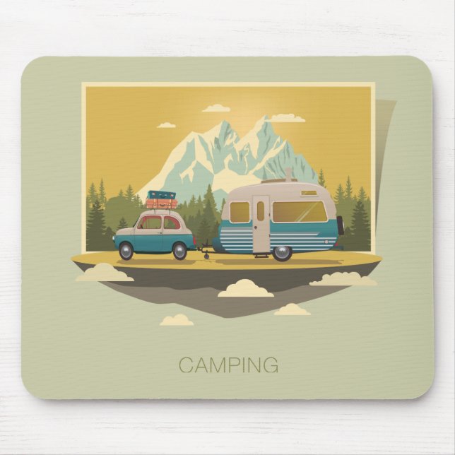 Mousepad Acampamento da caravana (Frente)