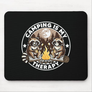 Mousepad Acampamento é terapia caminhada amante de acampame