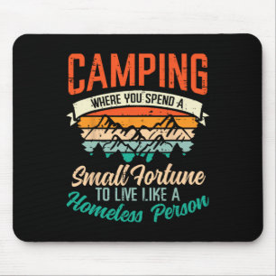 Mousepad Acampamento Gastar Fortuna Humor Divertido Acampan