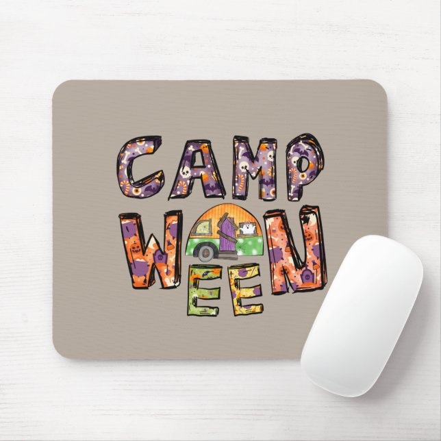 Mousepad Acampamento Halloween | Word Pun (Com mouse)