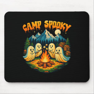 Mousepad Acampamento Spooky Summerentre o Fantasma Cute do 