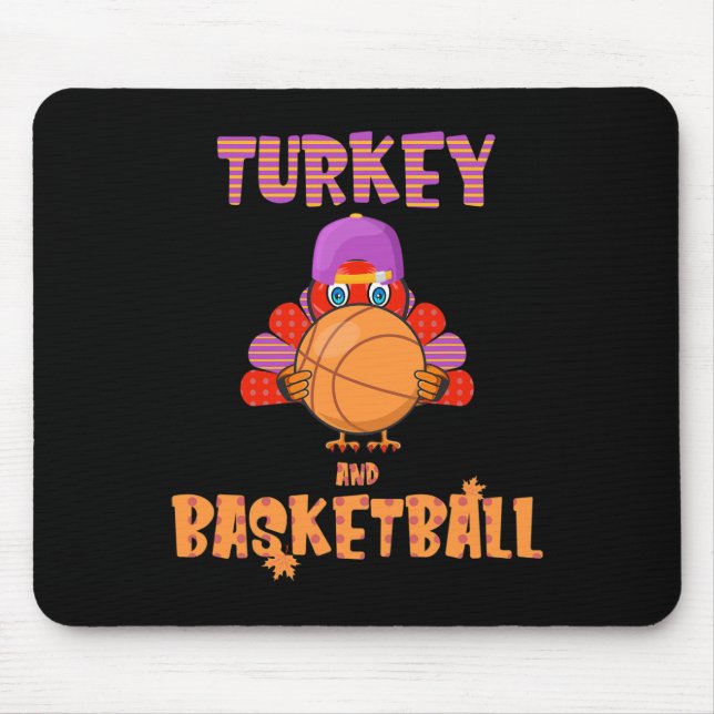 Mousepad Ação de Graças Divertida Turquia joga Tee Men B (Frente)