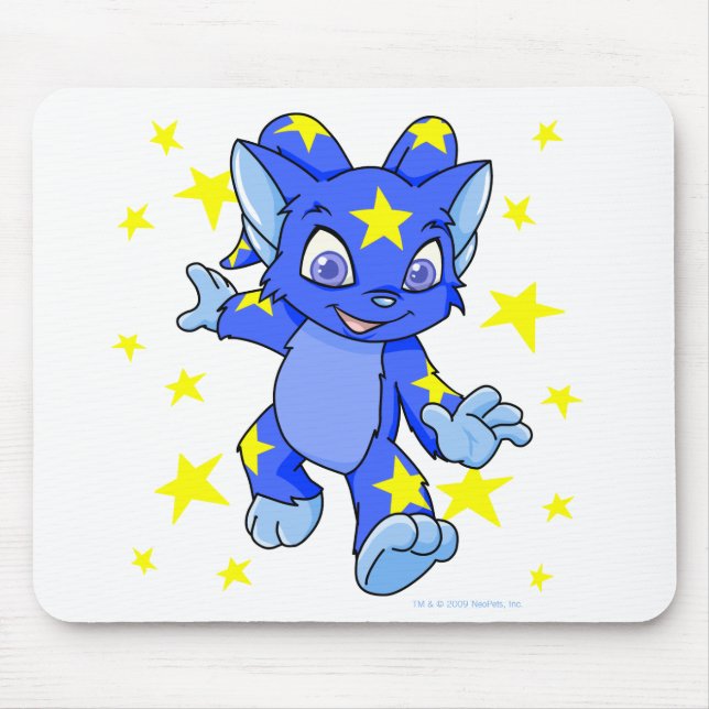 Mousepad Acara estrelado Excited com explosão da estrela (Frente)