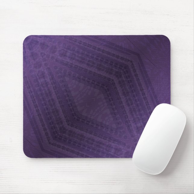 Mousepad Aceitação | Padrão de Boho Eclético Violet (Com mouse)