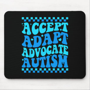 Mousepad Aceitar Adaptar o Advocate Autismo Homens Meses de