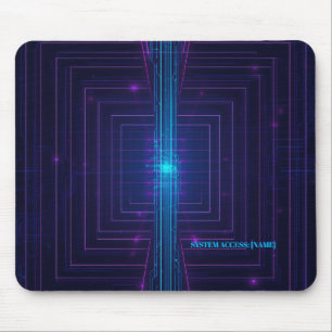 Mousepad Acesso Personalizado ao Sistema Cyberpunk Neon