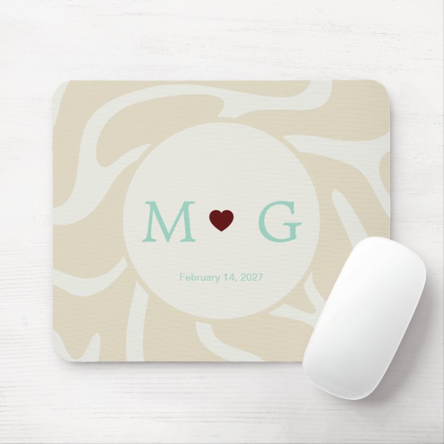 Mousepad Acessório de Mesa Elegante Sofisticado e Romântico (Com mouse)