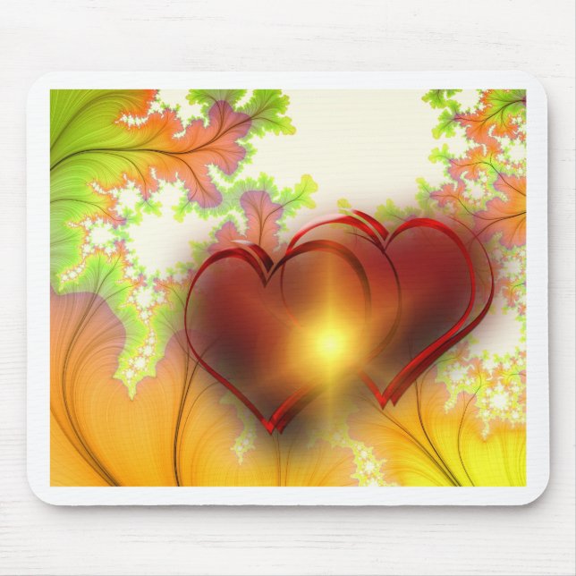 Mousepad Acessórios com padrão de design moderno e coração  (Frente)