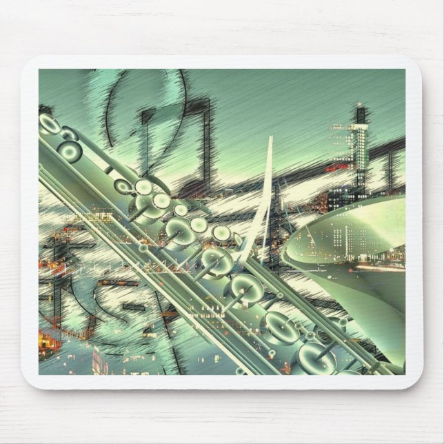 Mousepad Acessórios de design de música de saxofone - perso (Frente)