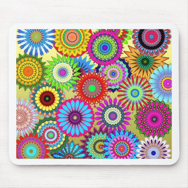 Mousepad Acessórios de Impressão de alimentação Psicadélica (Frente)