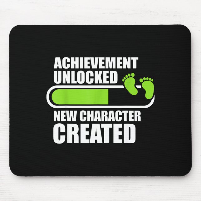 Mousepad Achievement Unlocked New Character D Funny Pregnan (Frente)