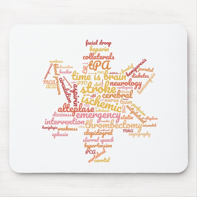 Mousepad Acidente isquêmico com TIA Enfermeiro (Frente)